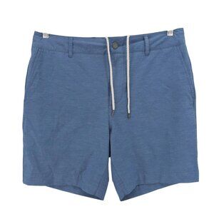 FAHERTY All Day Shorts Blue Chino Hybrid Golf Performance 7" Inseam Size 32